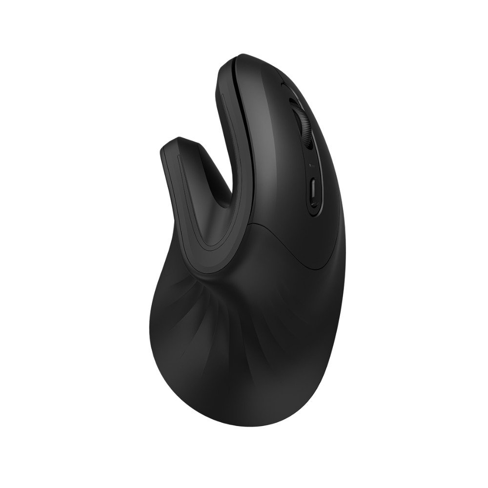 Mouse Ergonômico Office Husky Axis 400, Sem Fio, Tri-Mode (2.4Ghz e BT), Silencioso, Recarregável, 5 Botões - HMO400