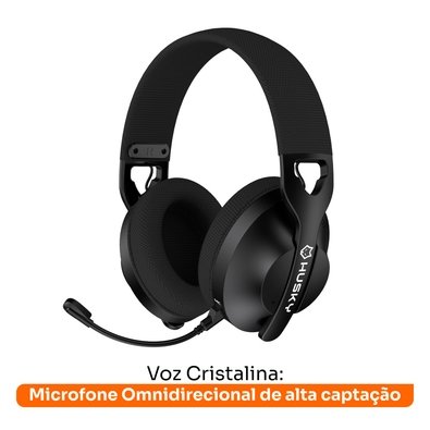 Headset Gamer Husky Matilha, P3 3.5mm, Driver 40mm, Microfone Omnidirecional, Cabo 2m,165g, Preto - HHG100PT