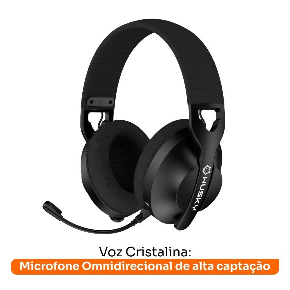 Headset Gamer Husky Matilha, P3 3.5mm, Driver 40mm, Microfone Omnidirecional, Cabo 2m,165g, Preto - HHG100PT Headset Gamer Husky Matilha, P3 3.5mm, Driver 40mm, Microfone Omnidirecional, Cabo 2m,165g, Preto - HHG100PT