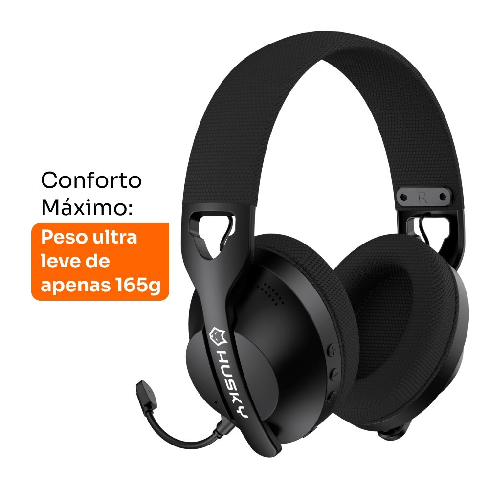 Headset Gamer Husky Matilha, P3 3.5mm, Driver 40mm, Microfone Omnidirecional, Cabo 2m,165g, Preto - HHG100PT Headset Gamer Husky Matilha, P3 3.5mm, Driver 40mm, Microfone Omnidirecional, Cabo 2m,165g, Preto - HHG100PT