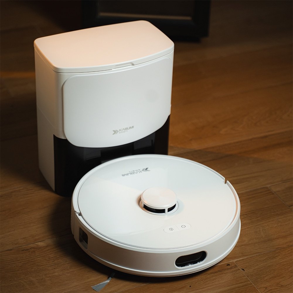 Imagem 8 de 9 do produto Robô Aspirador de Pó e Passa Pano KABUM! smart K1100, Mapeamento, MOP rotativo, Autolimpante, até 10000PA, APP, 220V, Branco - KSAR110020BR