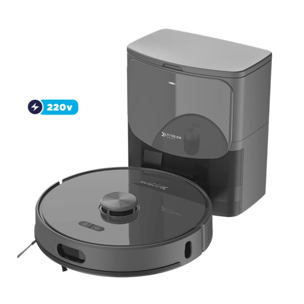 Robô Aspirador de Pó e Passa Pano Balão.info Smart K1100, Mapeia, MOP rotativo, Autolimpante, 10000PA, APP, 220V, Cor Inox/Cinza - KSAR110020CZ - view 3
