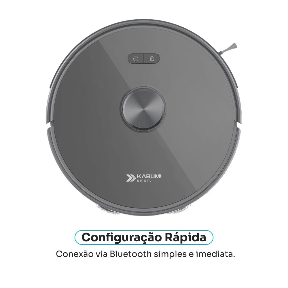 Robô Aspirador de Pó e Passa Pano Balão.info Smart K1100, Mapeia, MOP rotativo, Autolimpante, 10000PA, APP, 220V, Cor Inox/Cinza - KSAR110020CZ - view 7