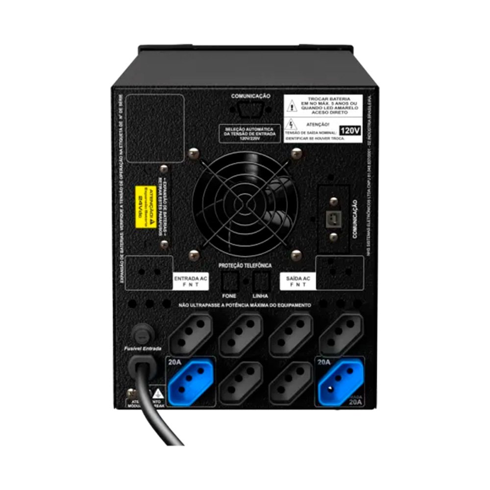Nobreak NHS Premium PDV, 2200VA, Semi-Senoidal, 2 Baterias de 17/18Ah, Saída 120V, USB, Preto - 90.D1.022200 Nobreak NHS Premium PDV, 2200VA, Semi-Senoidal, 2 Baterias de 17/18Ah, Saída 120V, USB, Preto - 90.D1.022200