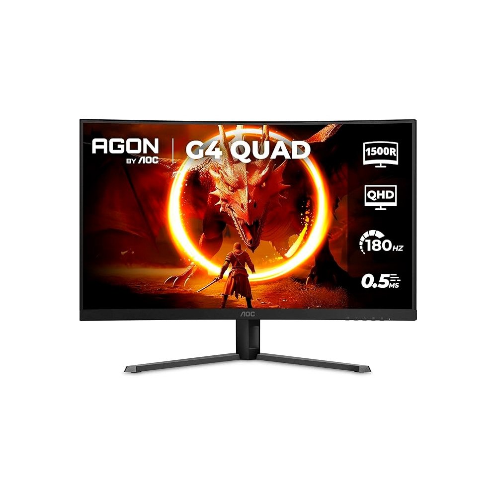 Monitor Gamer Curvo AOC 32, QHD, 180Hz, 0.5ms, Fast VA, Adaptive Sync, HDR, Preto - CQ32G4E - view 5