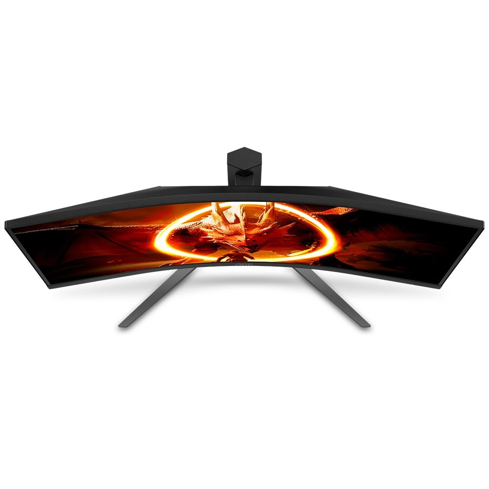 "Monitor Gamer Curvo AOC Agon 34"", Ultrawide, WQHD, 180Hz, 0.5ms, Fast VA, Adaptive-Sync, Altura Ajustável, Preto - U34G4C" - view 2