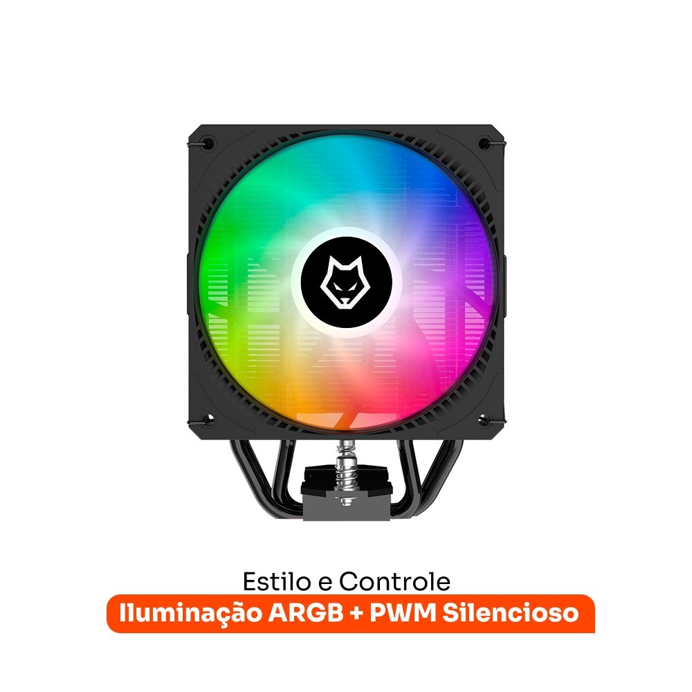 Imagem 3 de 7 do produto Air Cooler Gamer Husky Alisius 200, ARGB, AMD/ INTEL, 120mm, 220W - HAC200PT