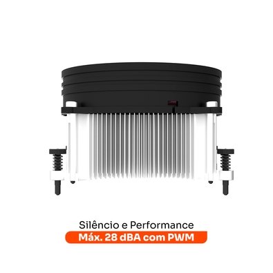 Air Cooler Gamer Husky Alisius 100, ARGB, AMD, 90mm, 95W - HAC100PT