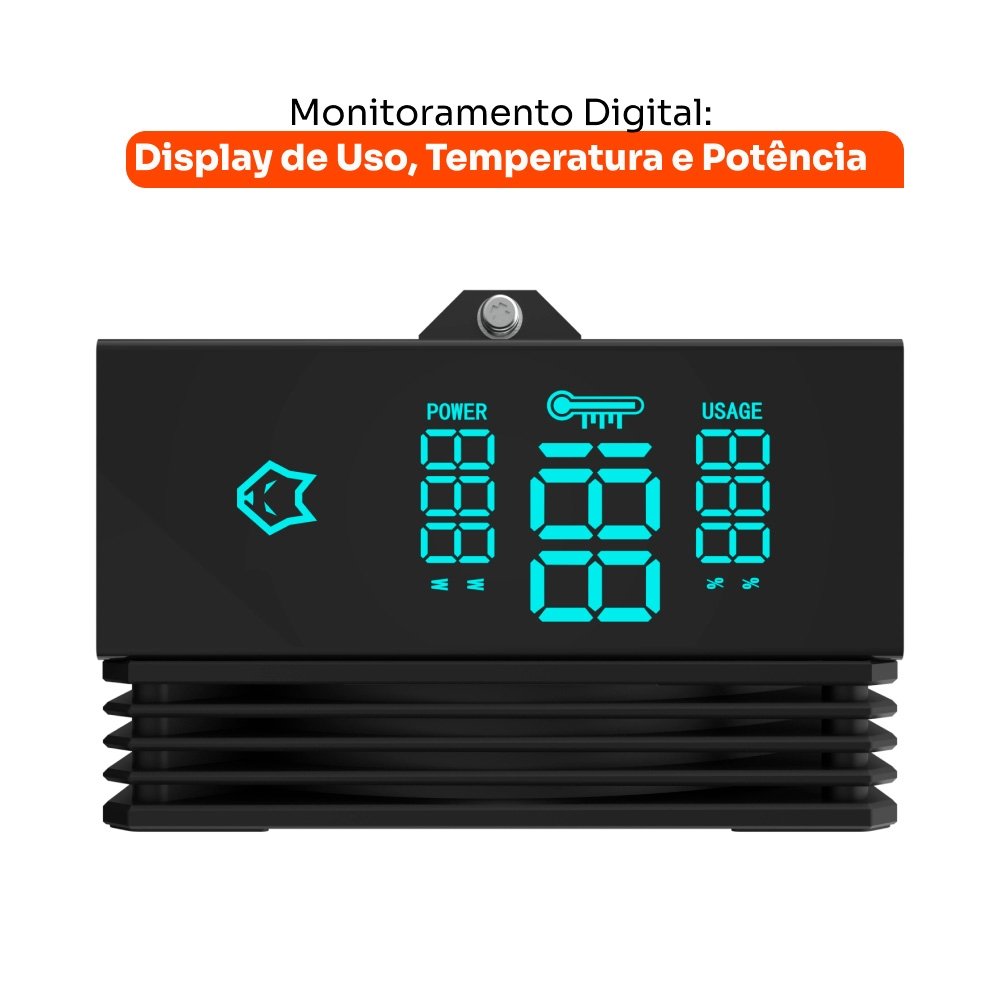 Air Cooler Gamer Balão.info Alisius 500, ARGB com Display, AMD/ INTEL, 120mm, 220W - HAC500PT - view 5