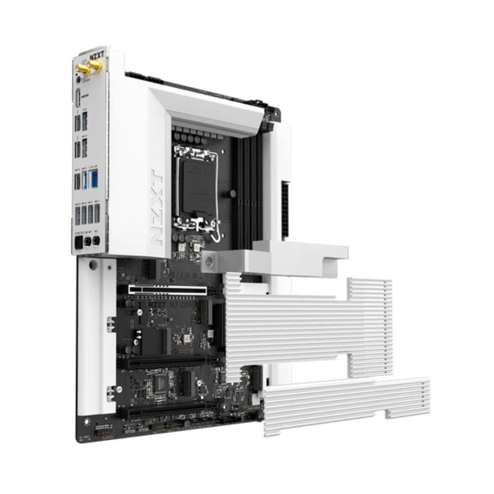 Imagem 3 de 6 do produto Placa Mãe Gaming NZXT N7 Z890, Intel Z890, LGA 1851, ATX, DDR5, com Wi-Fi e Cover, Branca - N7-Z89XT-W1