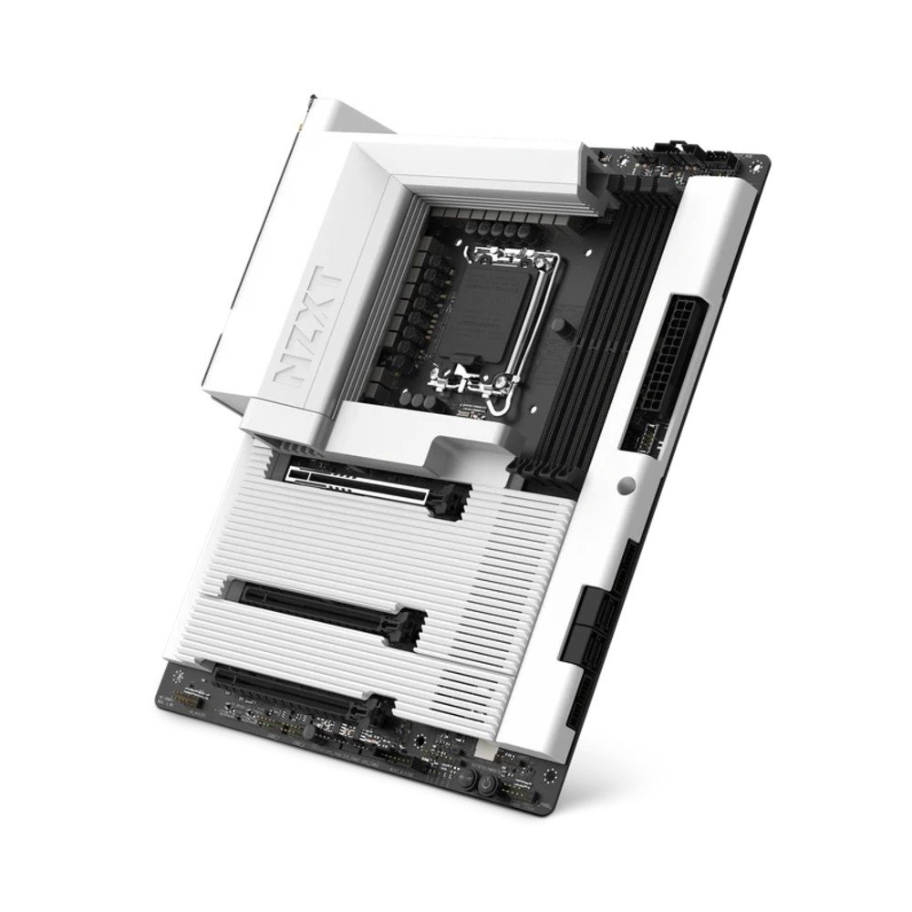 Imagem 2 de 6 do produto Placa Mãe Gaming NZXT N7 Z890, Intel Z890, LGA 1851, ATX, DDR5, com Wi-Fi e Cover, Branca - N7-Z89XT-W1