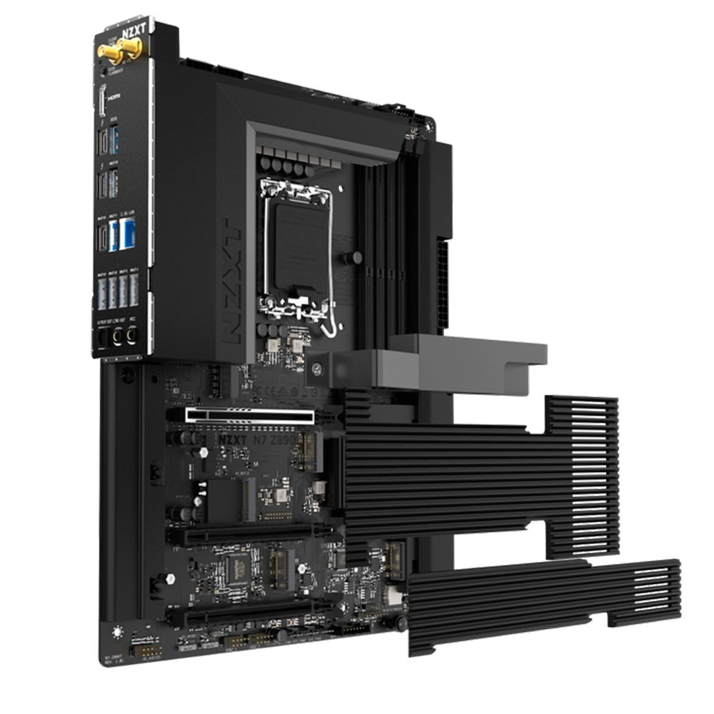 Placa Mãe Gaming NZXT N9 Z890, Intel Z890, LGA 1851, ATX, DDR5, com Wi-Fi e Cover, Preta - N9-Z89XT-B1 - view 3