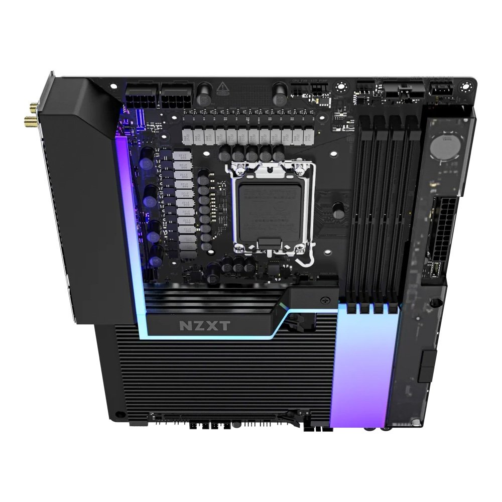 Placa-Mãe NZXT N9 Z890, Intel LGA 1851, ATX, DDR5, Wi-Fi 7, Bluetooth, Preta - N9-Z89XT-B1 - view 2