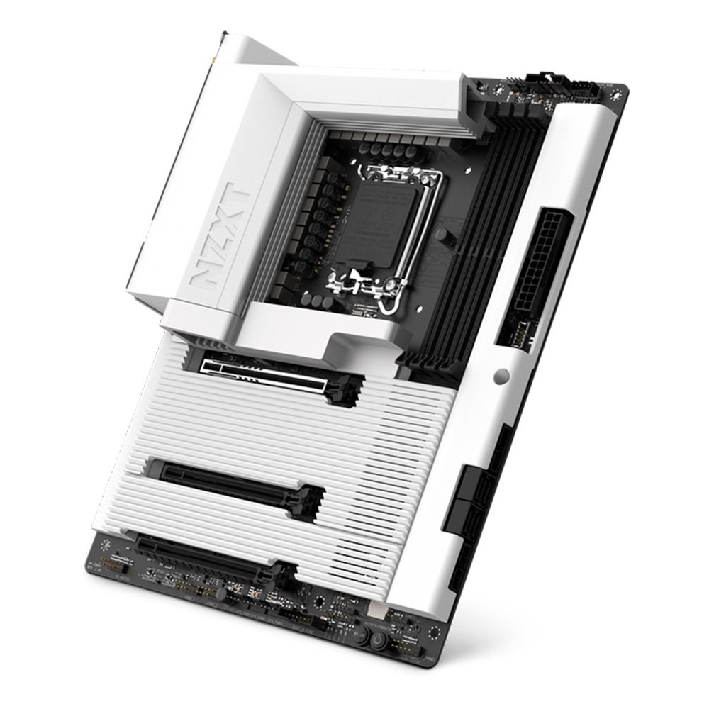 Imagem 2 de 11 do produto Placa Mãe Gaming NZXT N9 Z890, Intel Z890, LGA 1851, ATX, DDR5, com Wi-Fi e Cover, Branca - N9-Z89XT-W1