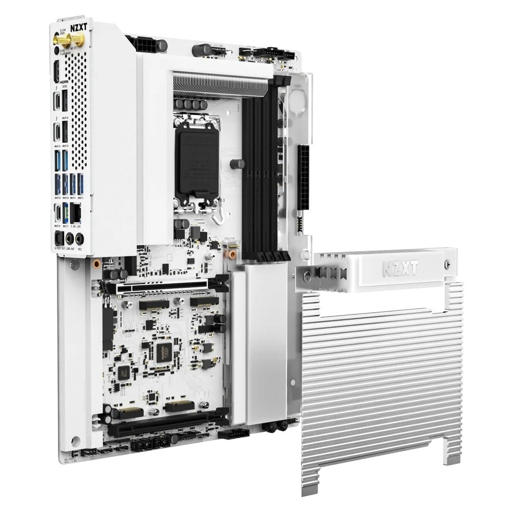 Placa-Mãe NZXT N9 Z890, Intel LGA 1851, ATX, DDR5, Wi-Fi 7, Bluetooth, Branco - N9-Z89XT-W1 - view 4