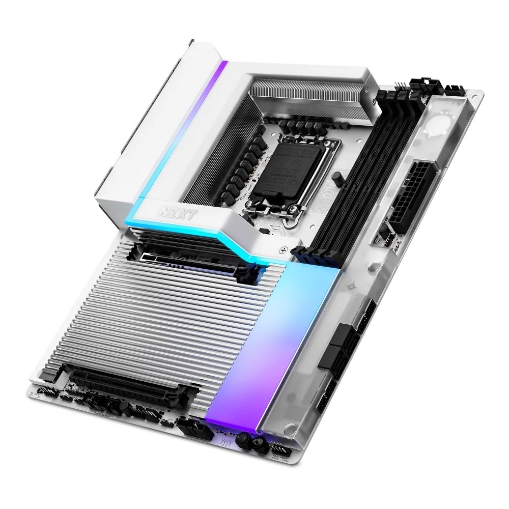 Placa-Mãe NZXT N9 Z890, Intel LGA 1851, ATX, DDR5, Wi-Fi 7, Bluetooth, Branco - N9-Z89XT-W1 - view 3