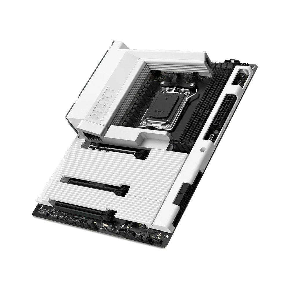 Imagem 2 de 9 do produto Placa Mãe NZXT N7 B850, AMD B850, AM5, ATX, DDR5, com Wi-Fi e Cover, Branca - N7-B85XT-W1