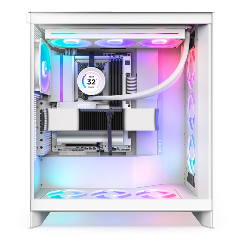 Placa Mãe NZXT N9 X870E, AMD X870E, AM5, ATX, DDR5, com Wi-Fi e Cover, Branca - N9-X87XT-W1 Placa Mãe NZXT N9 X870E, AMD X870E, AM5, ATX, DDR5, com Wi-Fi e Cover, Branca - N9-X87XT-W1