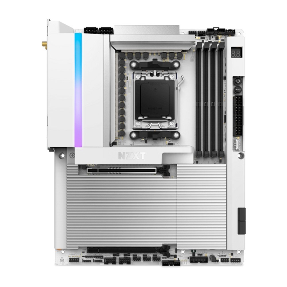 Placa Mãe NZXT N9 X870E, AMD X870E, AM5, ATX, DDR5, com Wi-Fi e Cover, Branca - N9-X87XT-W1 5