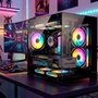 Gabinete Gamer Husky Dome 10, Micro-ATX, Lateral e Frontal em Vidro, Sem Fans, Preto - HGN10PT