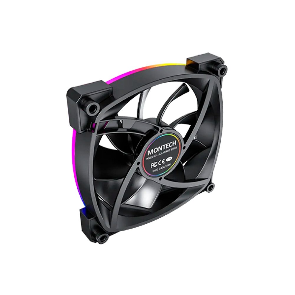 Imagem 2 de 4 do produto Ventoinha Montech AX120, 120mm, PWM, ARGB, Preto - AX120 PWM Black