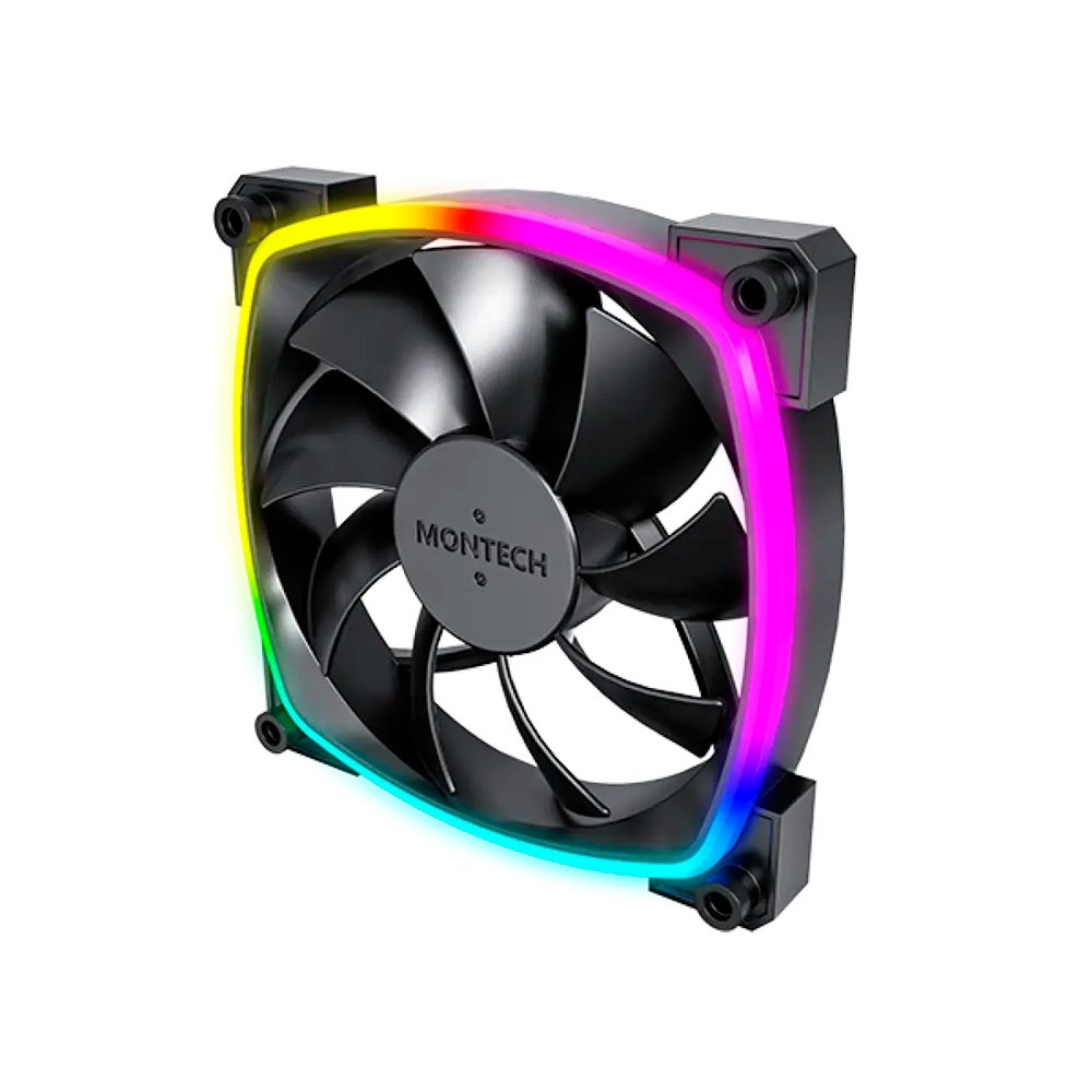 Imagem 3 de 4 do produto Ventoinha Montech AX120, 120mm, PWM, ARGB, Preto - AX120 PWM Black
