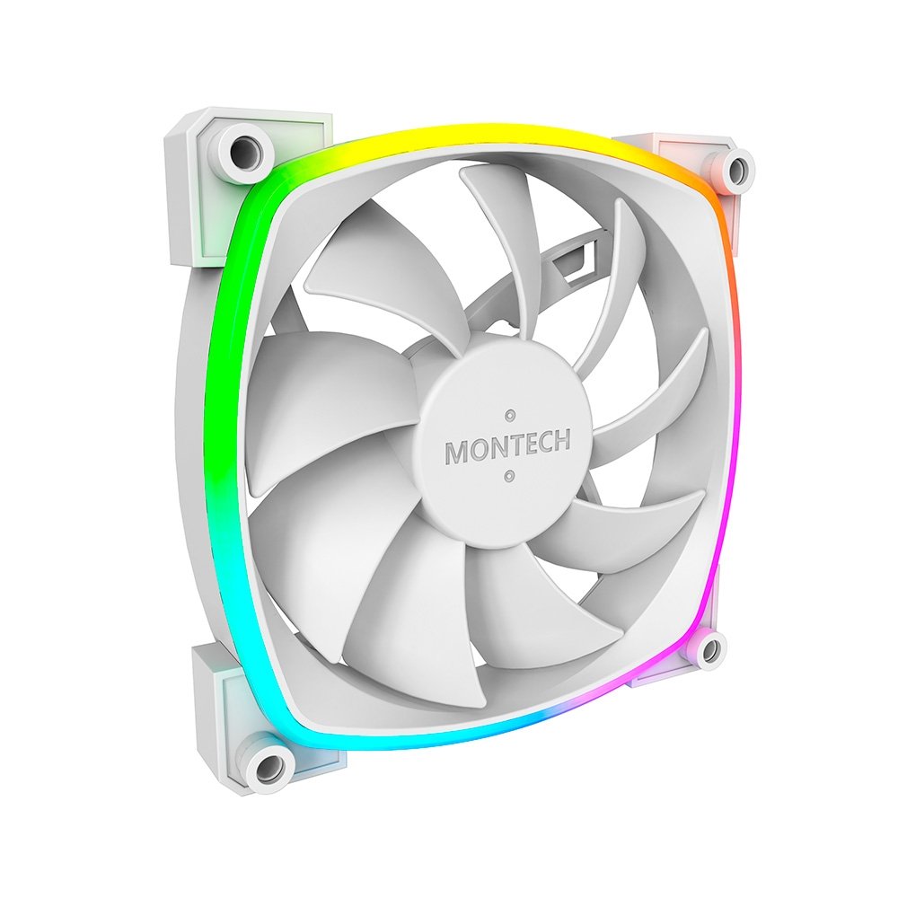 Ventoinha Montech AX120, 120mm, PWM, ARGB, Branco - AX120 PWM White