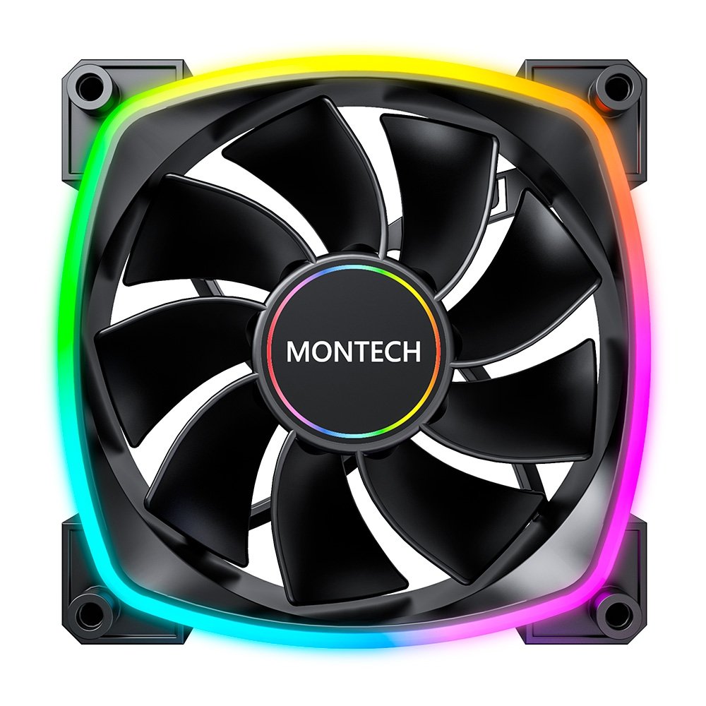 Ventoinha Montech RX140, 140mm, PWM, ARGB, Lâmina Reversa, Preto - RX140 PWM Black 5