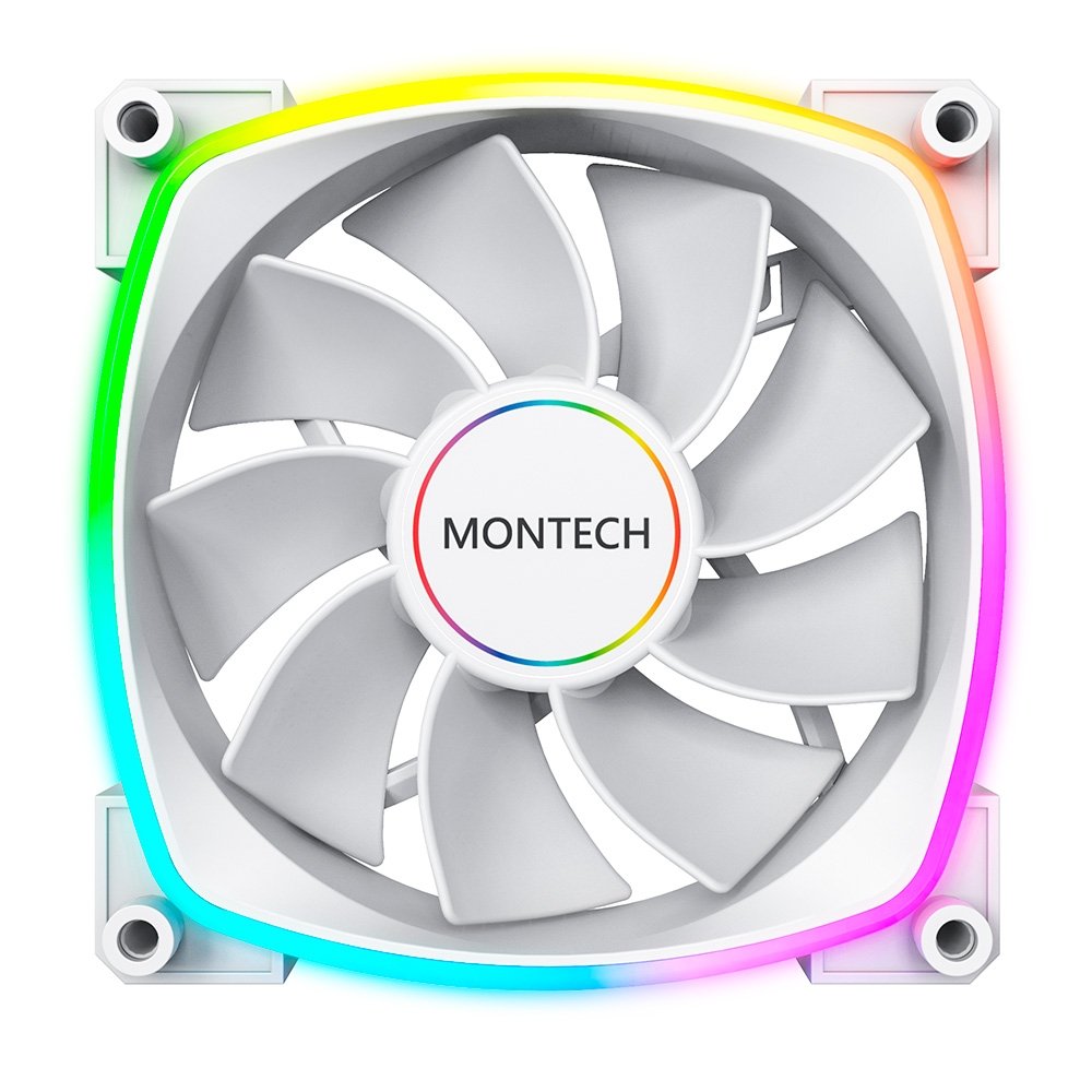 Ventoinha Montech RX140, 140mm, PWM, ARGB, Lâmina Reversa, Branco - RX140 PWM White 4