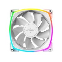 Kit 3 Fans Montech RX120, 120mm, PWM, ARGB, Lâmina Reversa, Branco - RX120 PWM White 3 in 1 2