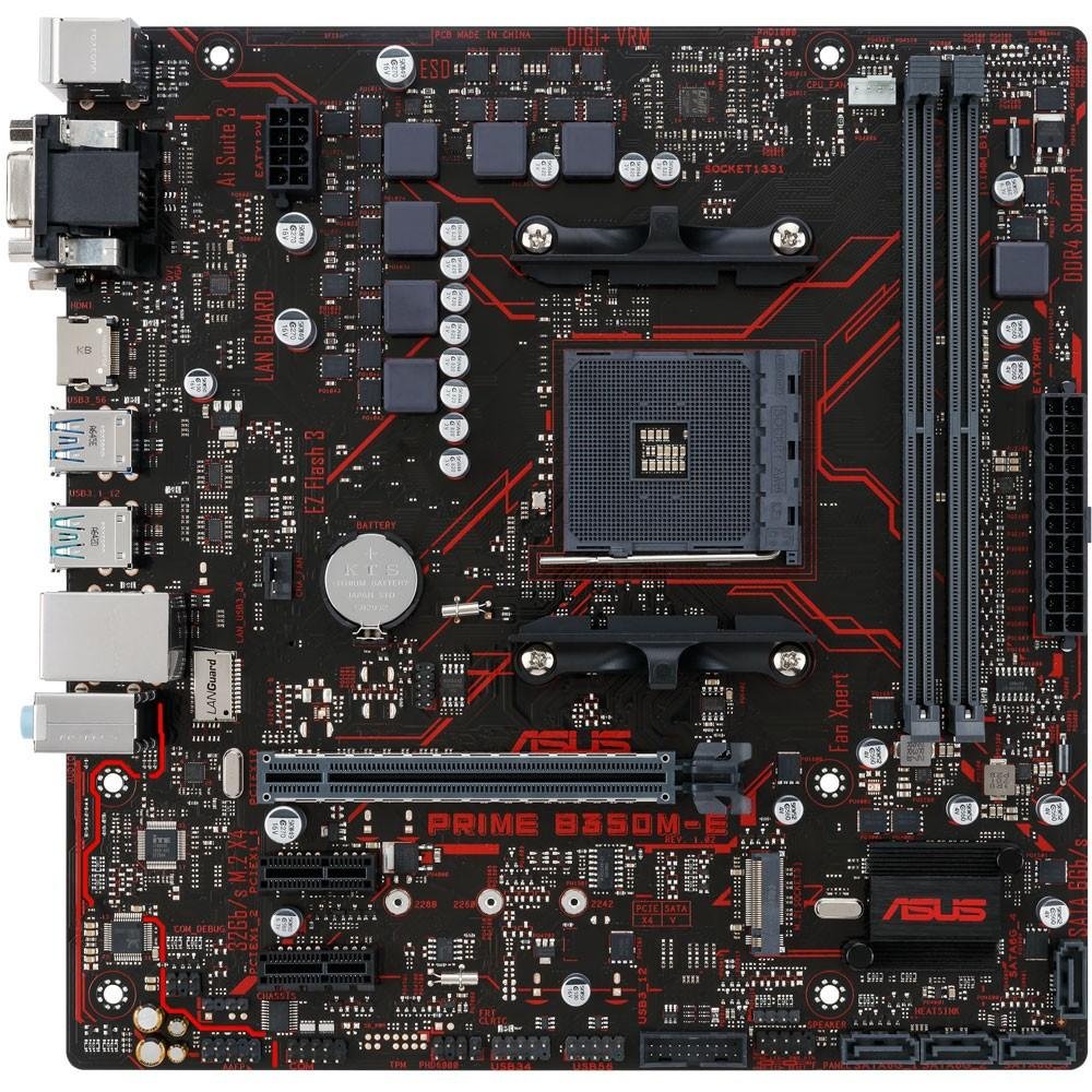Placa-Mãe Asus Prime B350M-E, AMD AM4, mATX, DDR4