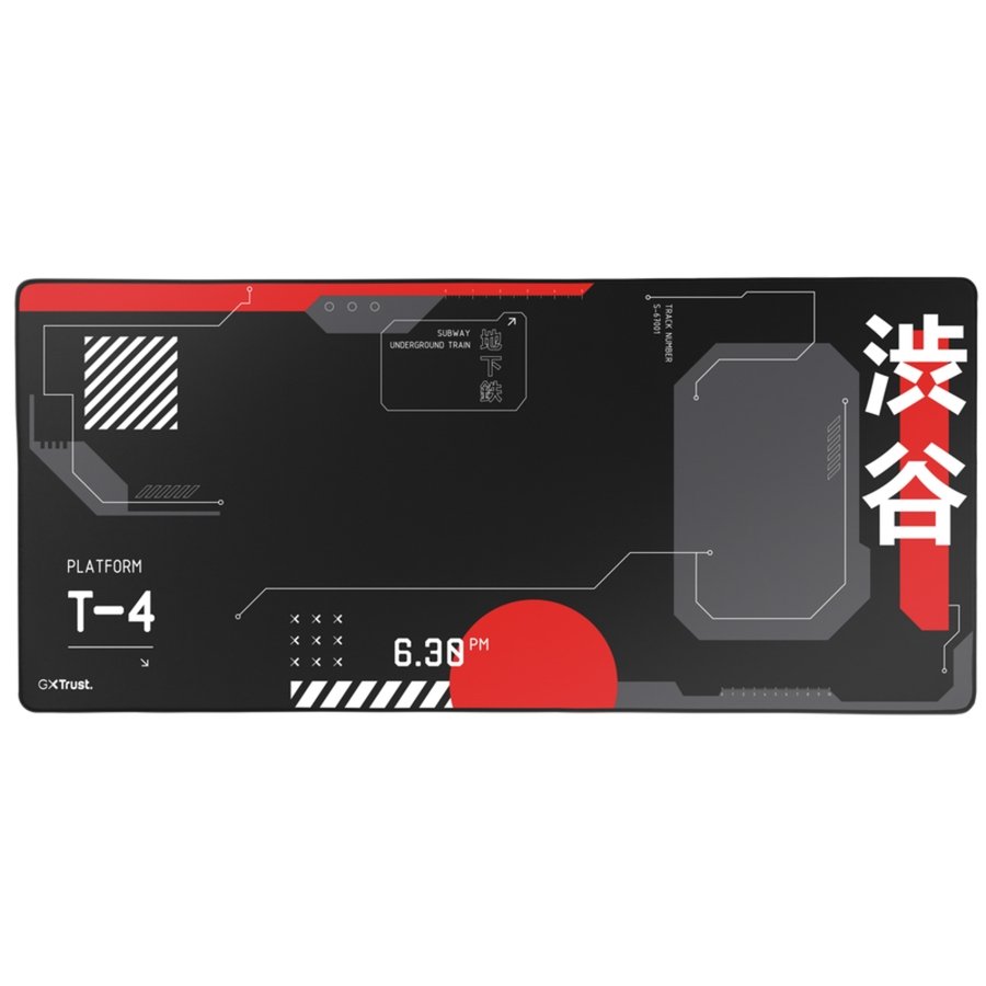 Mousepad Gamer GXTrust 759, XXL (900x400mm), Design Japan Black, com Bordas Costuradas - 25716