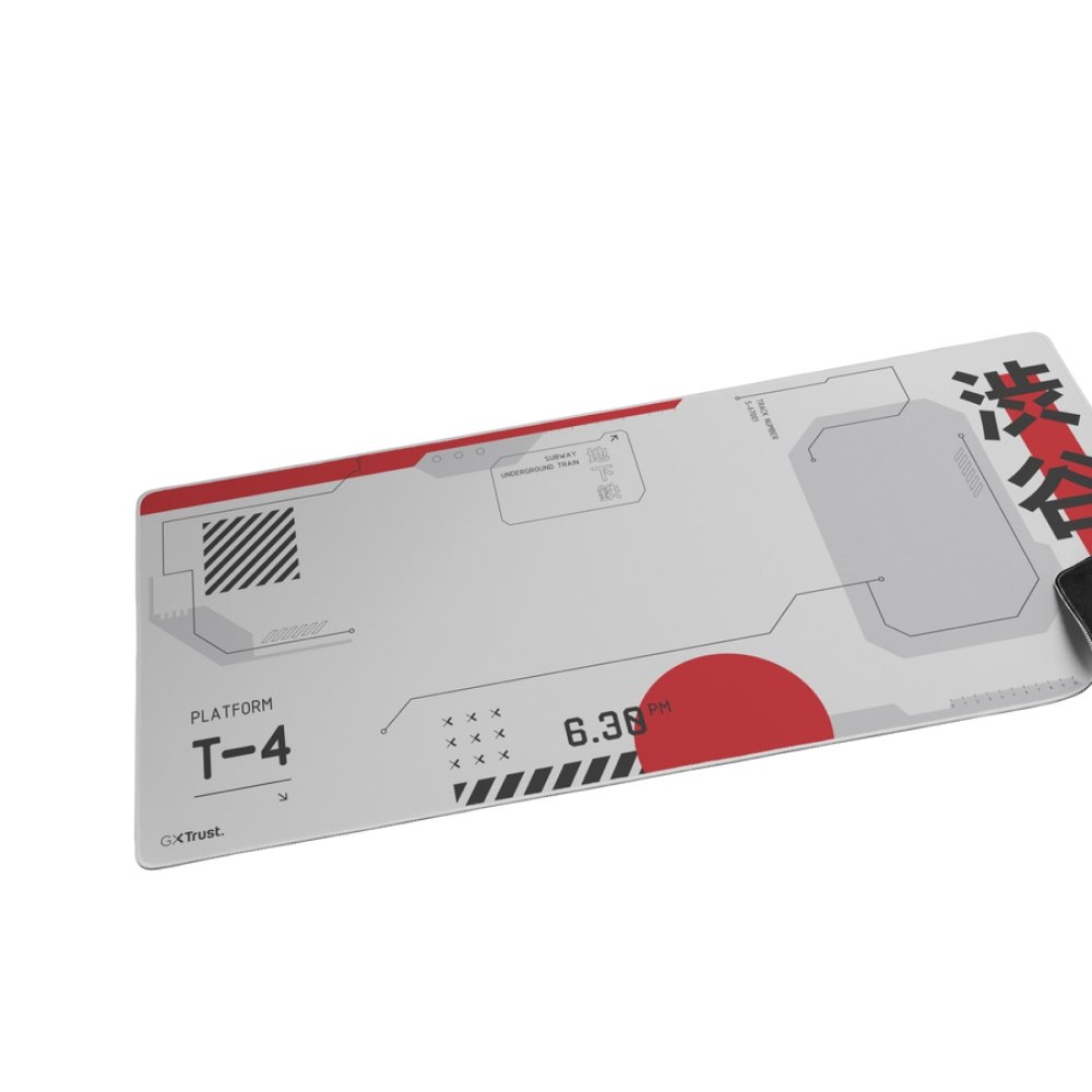 Imagem 2 de 4 do produto Mousepad Gamer GXTrust 759, XXL (900x400mm), Design Japan White, com Bordas Costuradas - 25717
