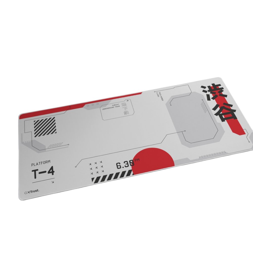 Imagem 3 de 4 do produto Mousepad Gamer GXTrust 759, XXL (900x400mm), Design Japan White, com Bordas Costuradas - 25717