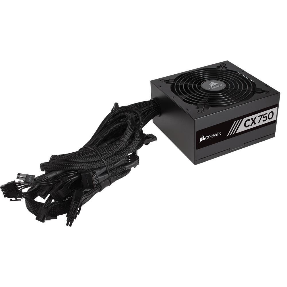 Fonte Corsair CX750, 750W, 80 Plus Bronze, PFC Ativo, Com Cabo, Preto - CP-9020123 Fonte Corsair CX750, 750W, 80 Plus Bronze, PFC Ativo, Com Cabo, Preto - CP-9020123