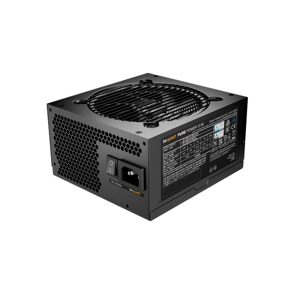 Fonte Be Quiet! PURE POWER 13M 1000W, 80 Plus GOLD, ATX 3.1, PCIe 5.1, Full Modular, Preto - BP028U2 Fonte Be Quiet! PURE POWER 13M 1000W, 80 Plus GOLD, ATX 3.1, PCIe 5.1, Full Modular, Preto - BP028U2