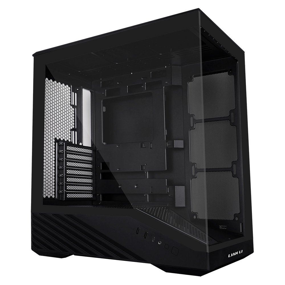 Gabinete Gamer Lian Li Vector V100, Mid-Tower, ATX, Vidro Temperado, ARGB, Sem FANs, Preto - V100X