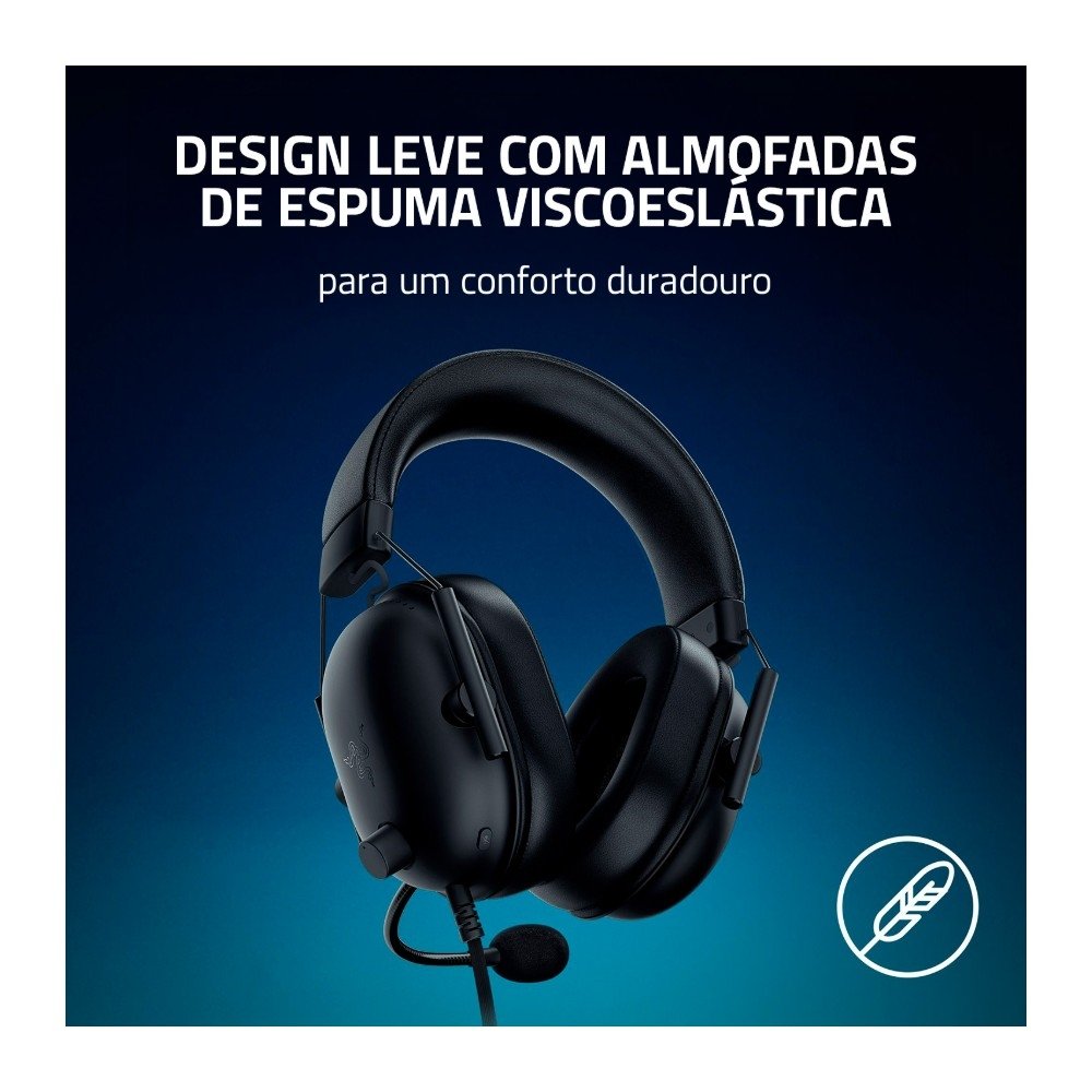 Imagem 3 de 5 do produto Headset Gamer Razer BlackShark V2 X, Drivers 50mm, 3.5mm, Preto - RZ04-03241000