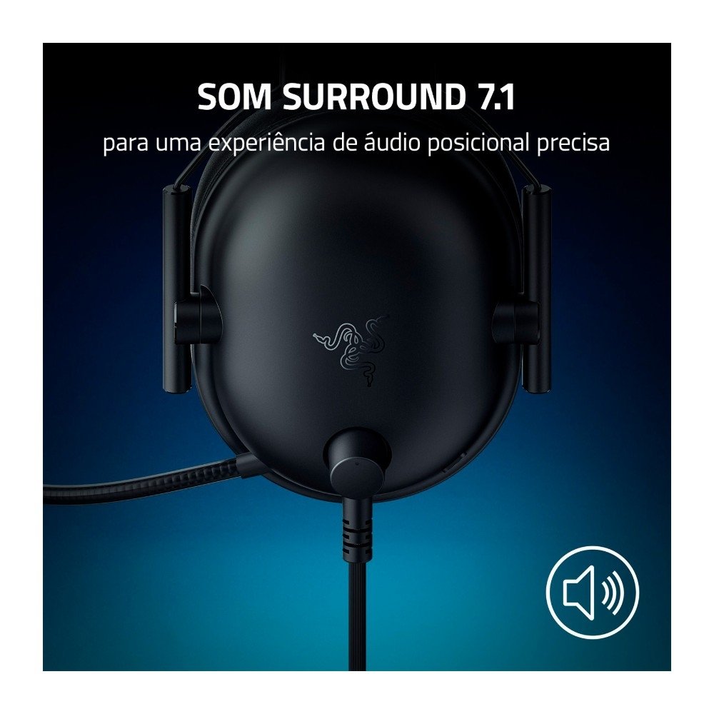 Imagem 4 de 5 do produto Headset Gamer Razer BlackShark V2 X, Drivers 50mm, 3.5mm, Preto - RZ04-03241000