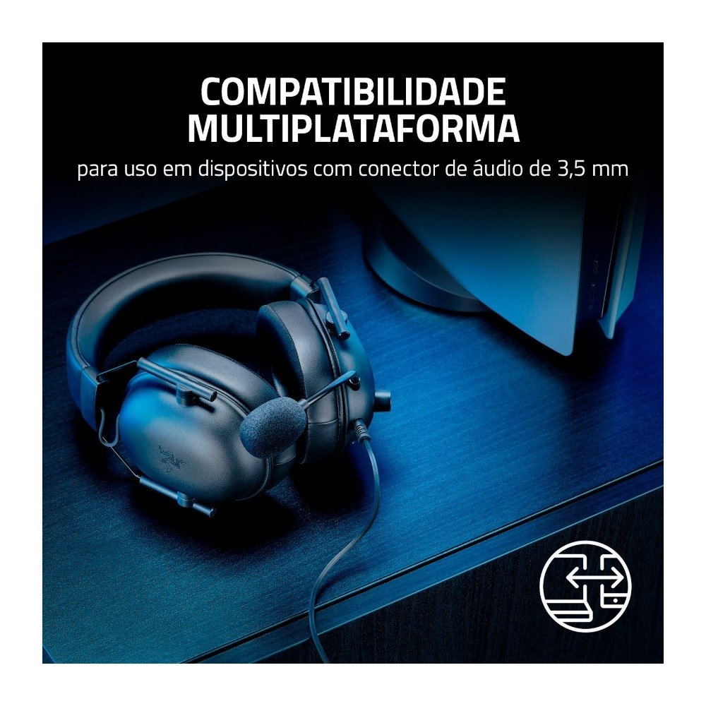 Imagem 5 de 5 do produto Headset Gamer Razer BlackShark V2 X, Drivers 50mm, 3.5mm, Preto - RZ04-03241000