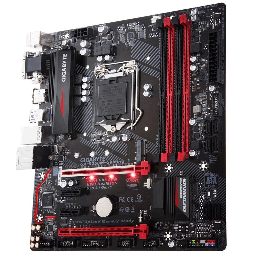 Placa-Mãe Gigabyte GA-B250M-Gaming 3, Intel LGA 1151, mATX, DDR4 Placa-Mãe Gigabyte GA-B250M-Gaming 3, Intel LGA 1151, mATX, DDR4
