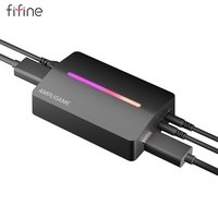 Placa de Captura Fifine V3, 1080p 60FPS, com Loop-out 4K, USB 3.0, RGB, Preta - V3