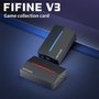 Placa de Captura Fifine V3, 1080p 60FPS, com Loop-out 4K, USB 3.0, RGB, Preta - V3