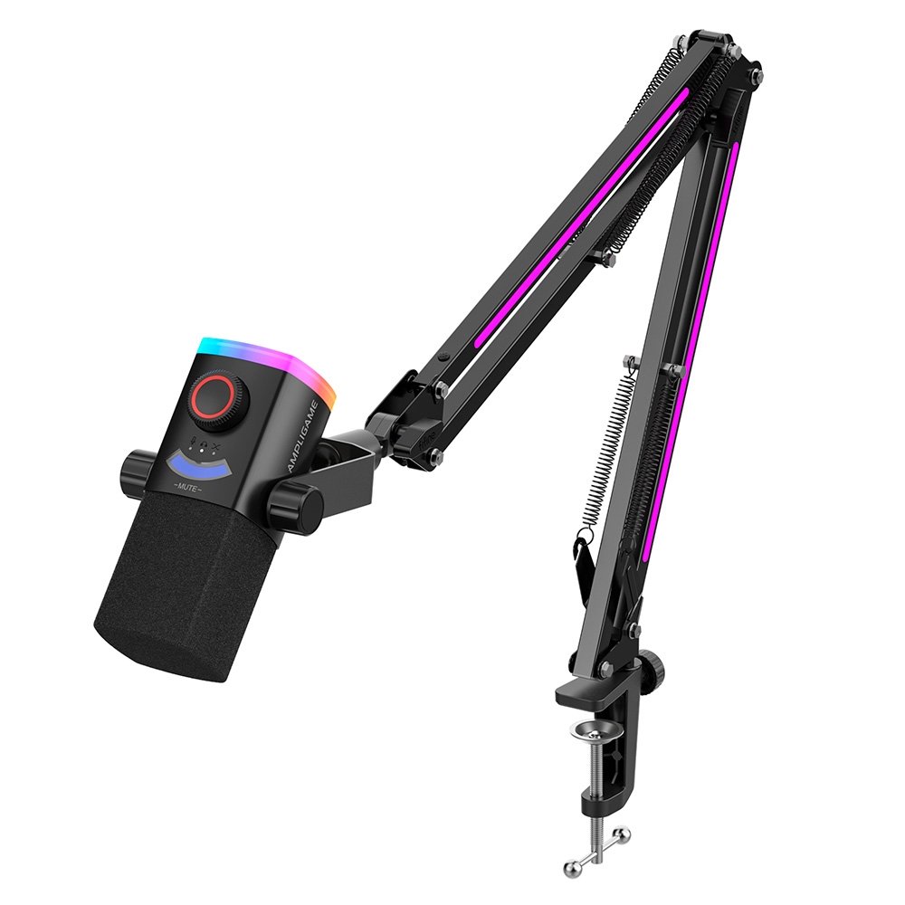 FIFINE ダイナミックマイク アーム AM8 PROT USB XLR Microfone Gamer Fifine AM8PROT RGB XLR/USB-C