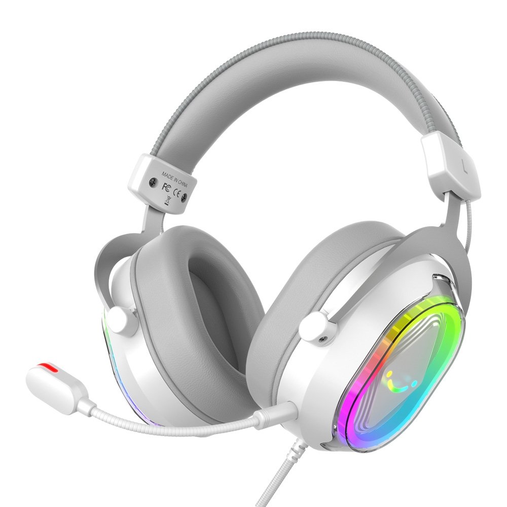 Headset Gamer Fifine AmpliGame H13, 7.1 Surround, Microfone Removível, RGB, para PC/PS5/( Balão.info), Branco ( Balão.info - foto 2