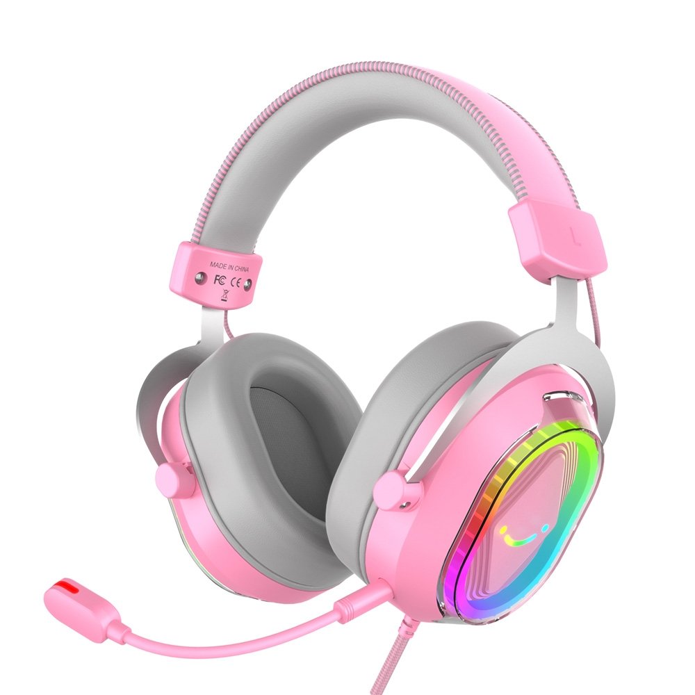 Headset Gamer Fifine AmpliGame H13, 7.1 Surround, Microfone Removível, RGB, para PC/PS5/( Balão.info), Rosa ( Balão.info - foto 2