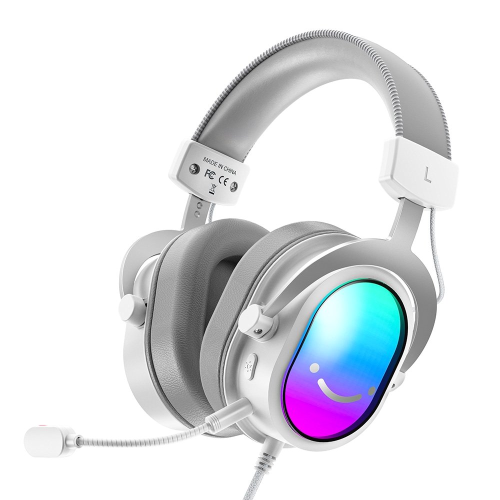 Headset Gamer Fifine AmpliGame H16, 7.1 Surround, Microfone com Cancelamento de Ruído, para PC/PS/MAC, Branco ( Balão.info - foto 3
