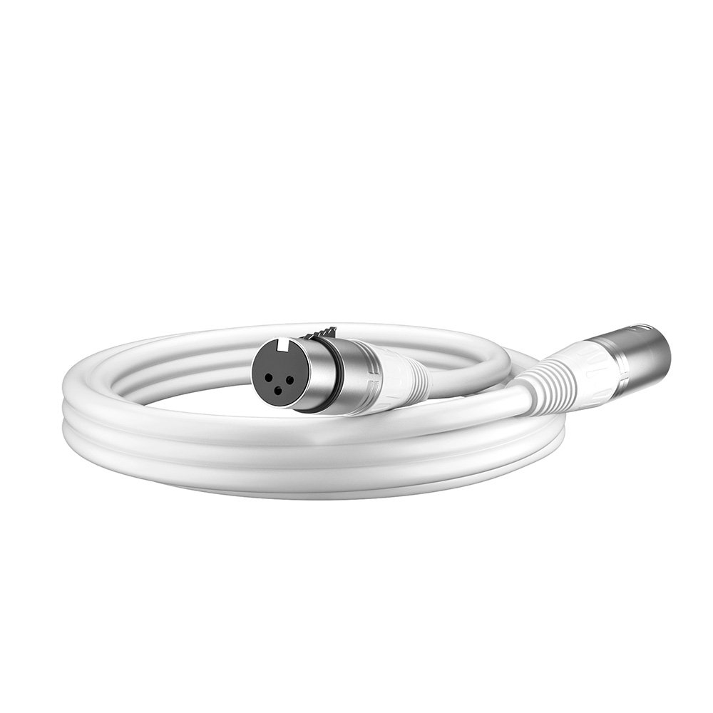 Imagem 2 de 6 do produto Cabo de Microfone XLR Fifine L9, 1.8 Metros, Balanceado Macho/Fêmea, Branco - L9CW