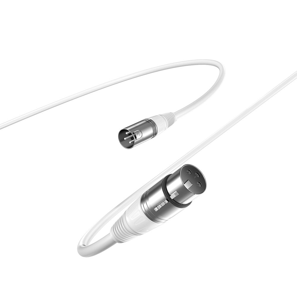 Imagem 3 de 6 do produto Cabo de Microfone XLR Fifine L9, 1.8 Metros, Balanceado Macho/Fêmea, Branco - L9CW