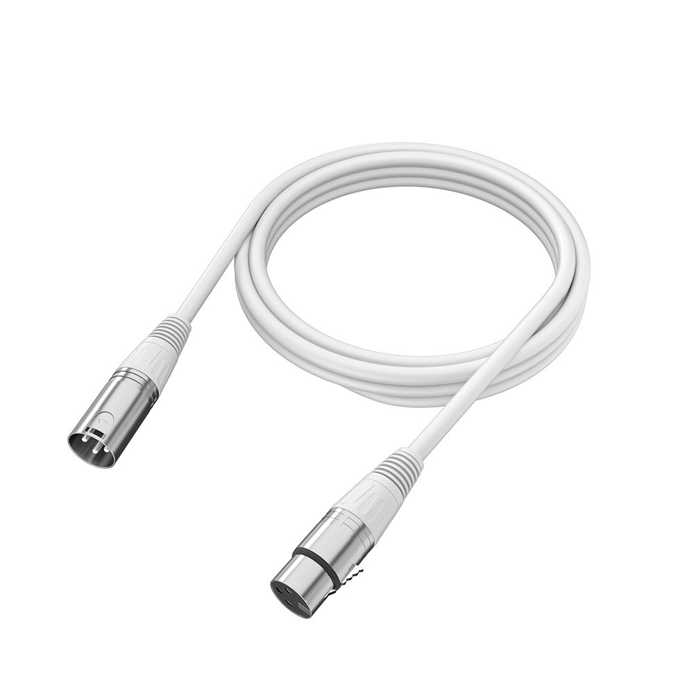 Imagem 4 de 6 do produto Cabo de Microfone XLR Fifine L9, 1.8 Metros, Balanceado Macho/Fêmea, Branco - L9CW